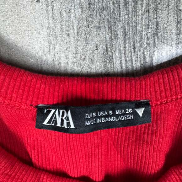 Red Ribbed Bodycon Racerback Midi Dress - Picture 5 of 5